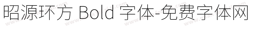 昭源环方 Bold 字体字体转换